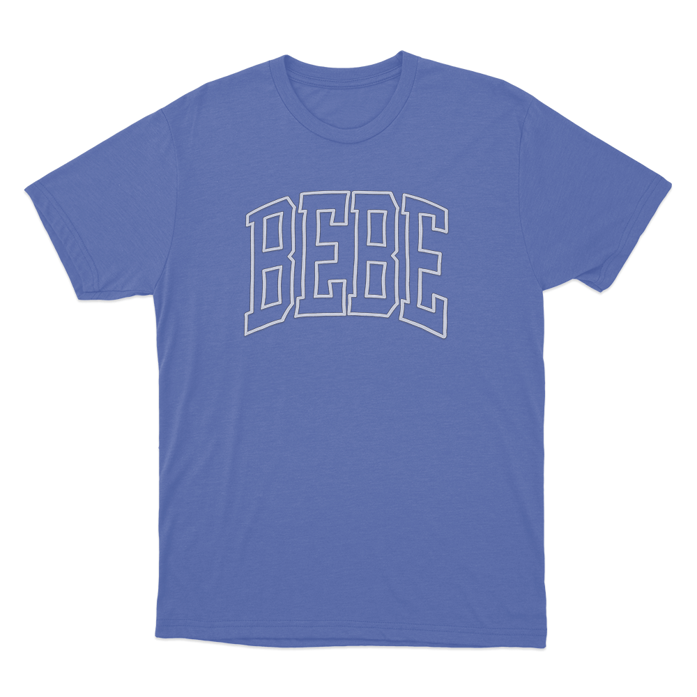 BEBE Unisex T Shirt Blue BEBE Unisex T Shirt Blue