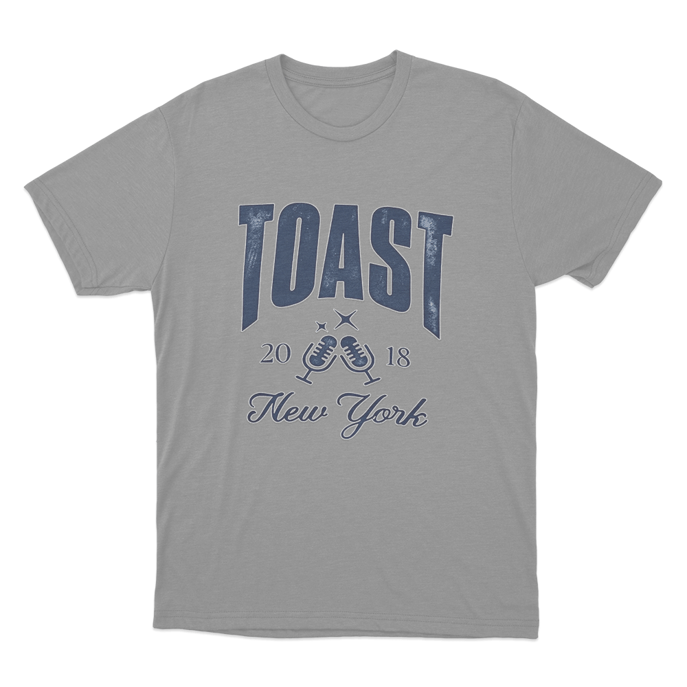 TOAST New York 2018 Unisex T Shirt Grey TOAST New York 2018 Unisex T Shirt Grey