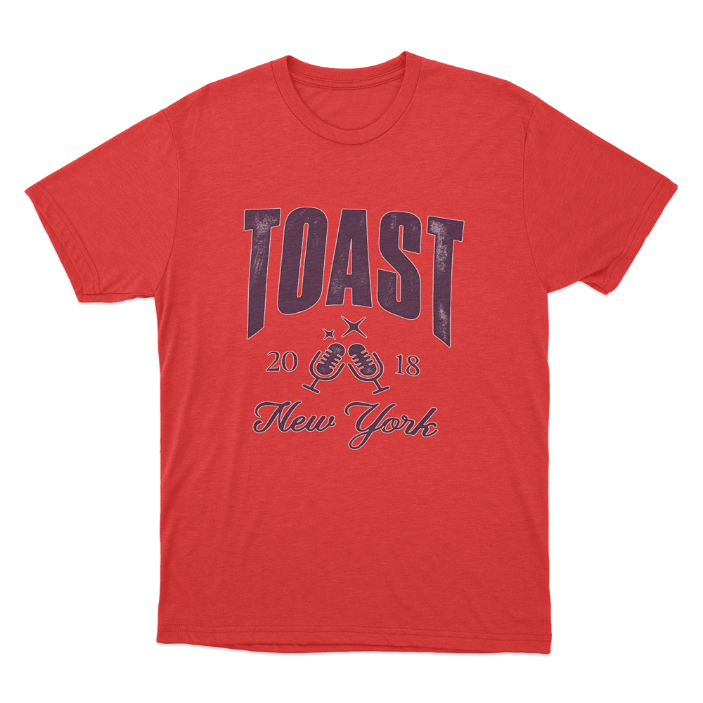 TOAST New York 2018 Unisex T Shirt Red TOAST New York 2018 Unisex T Shirt Red