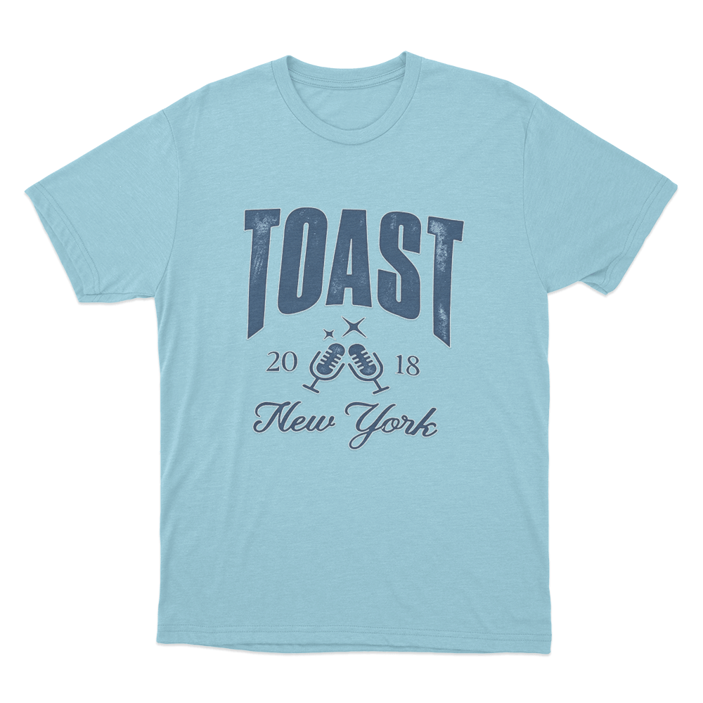 TOAST New York 2018 Unisex T Shirt Sky Blue TOAST New York 2018 Unisex T Shirt Sky Blue