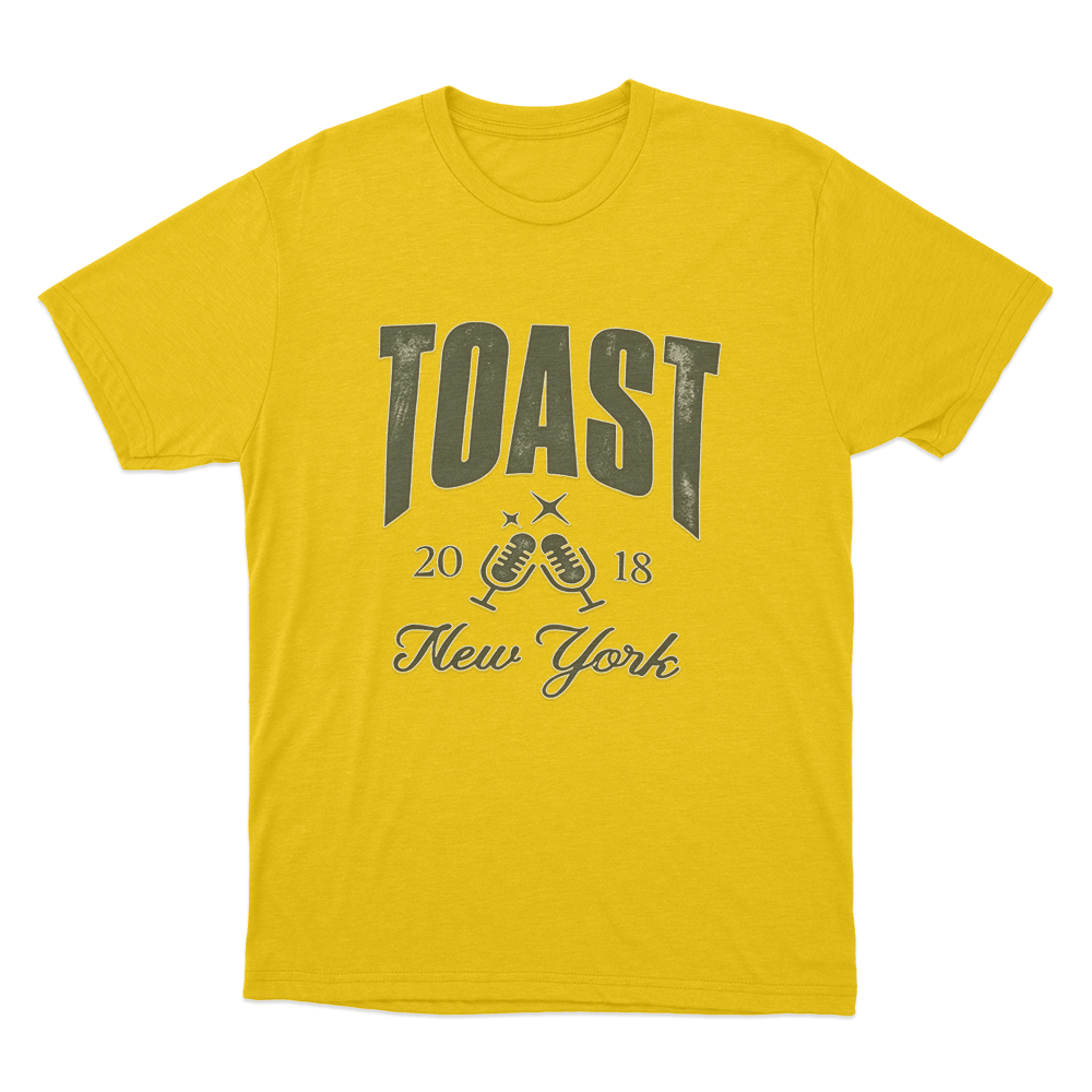 TOAST New York 2018 Unisex T Shirt Yellow TOAST New York 2018 Unisex T Shirt Yellow