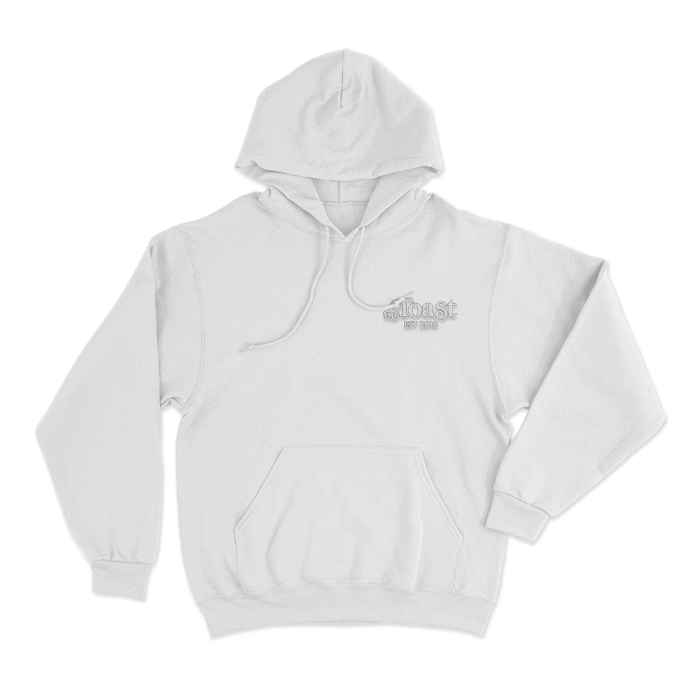 The Toast Logo Unisex Hoodie White The Toast Logo Unisex Hoodie White
