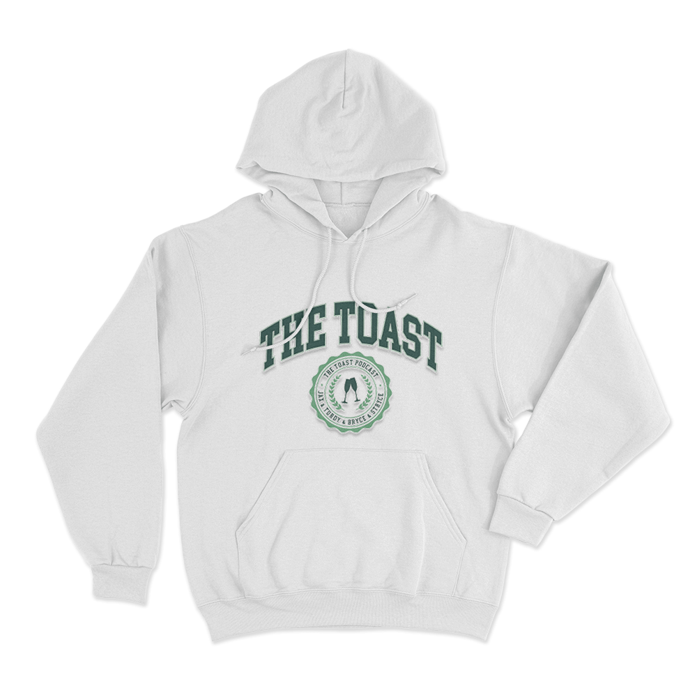 Toasty Emblem Unisex Hoodie White Toasty Emblem Unisex Hoodie White